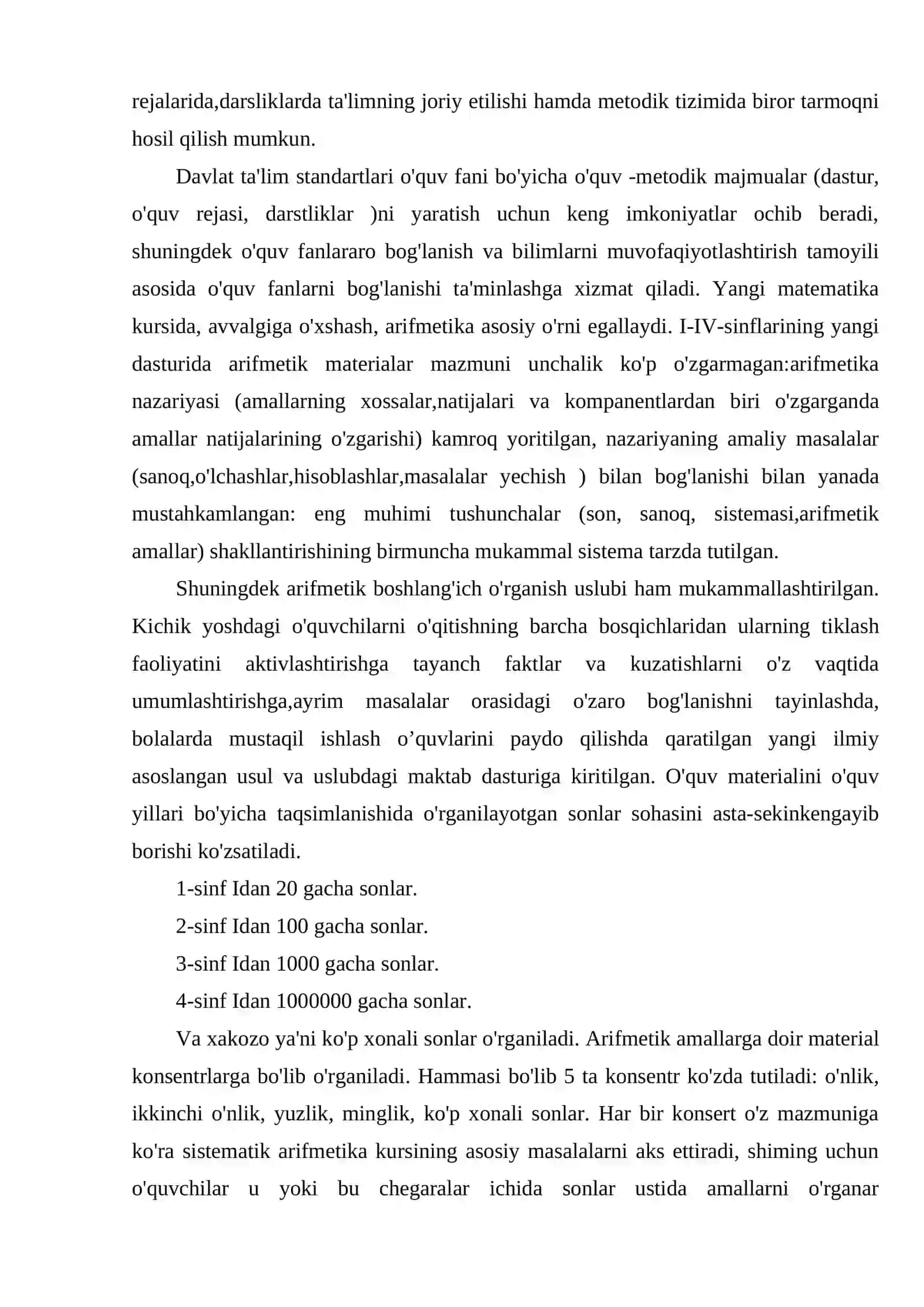 ARIFMETIK AMALLARNI O'RGATISHNING UMUMIY MASALALARI 3