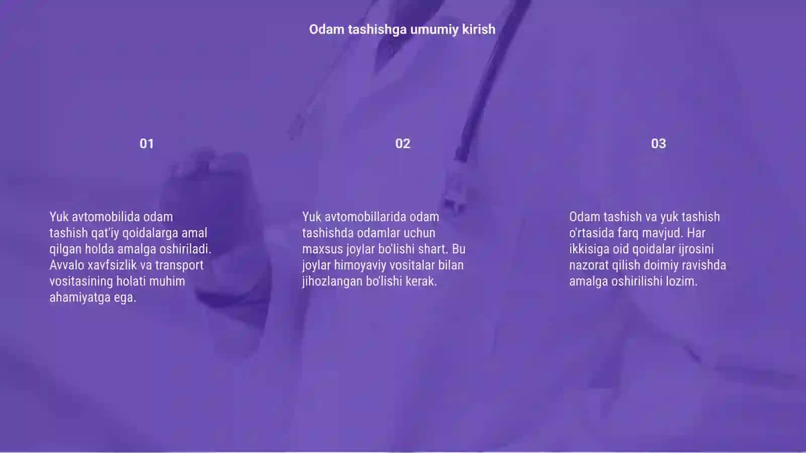 Yuk avtomobilida odam tashish 3