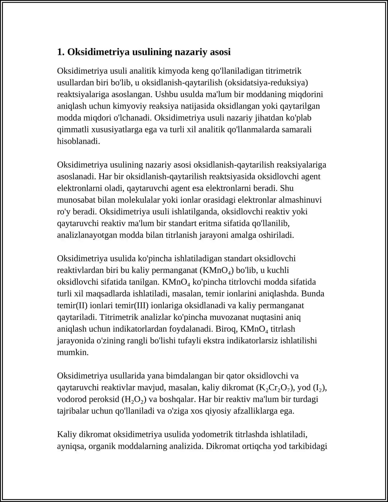 Oksidimetriya Usuli 3