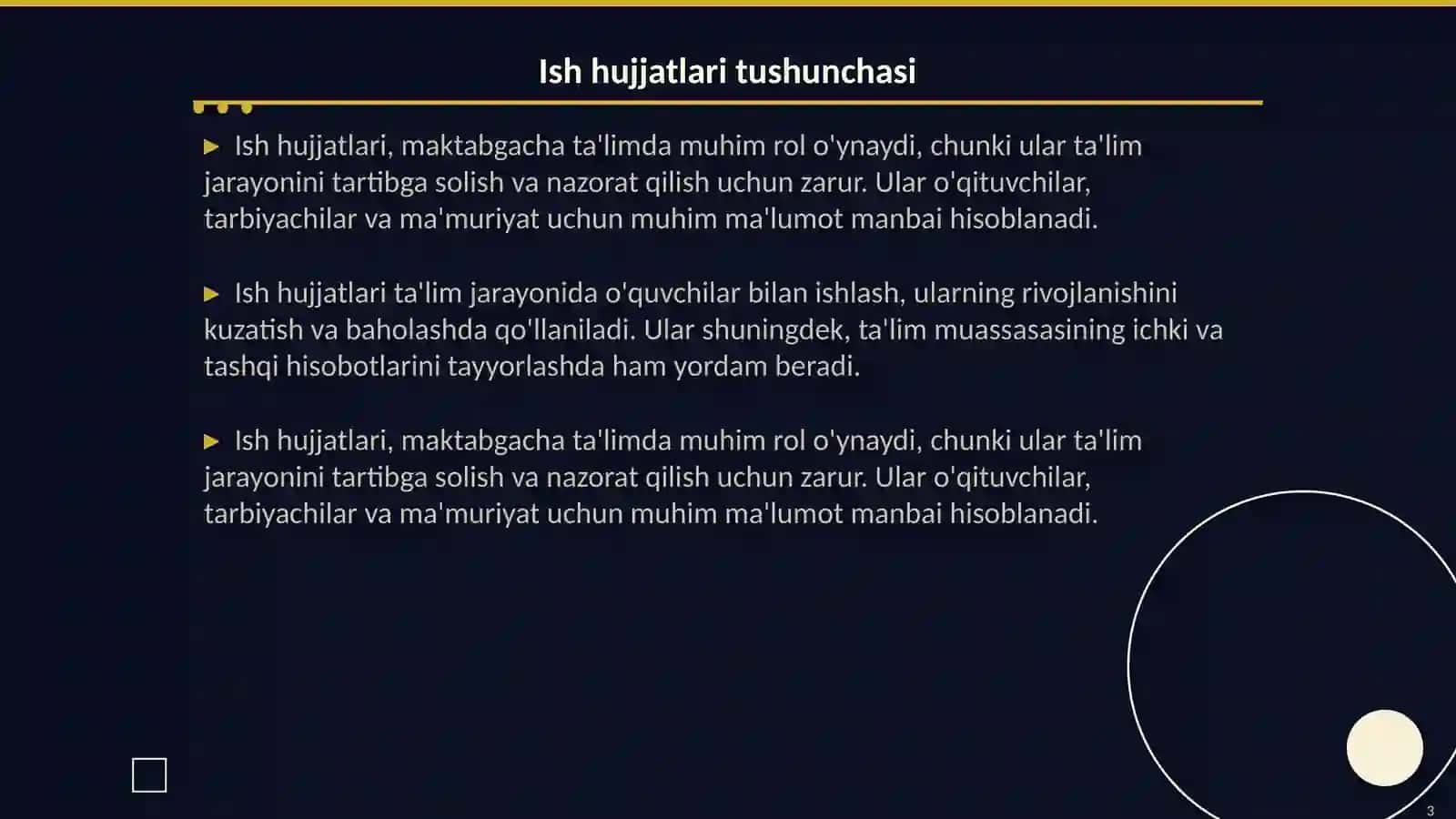 Maktabgacha ta'limda ish hujjatlari bilan ishlashning turli bosqichlari 3
