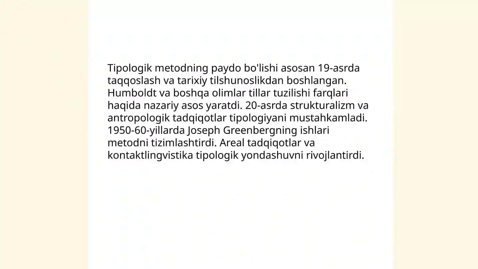 Tipologik metodning paydo boʻlishi va rivojlanishi 3