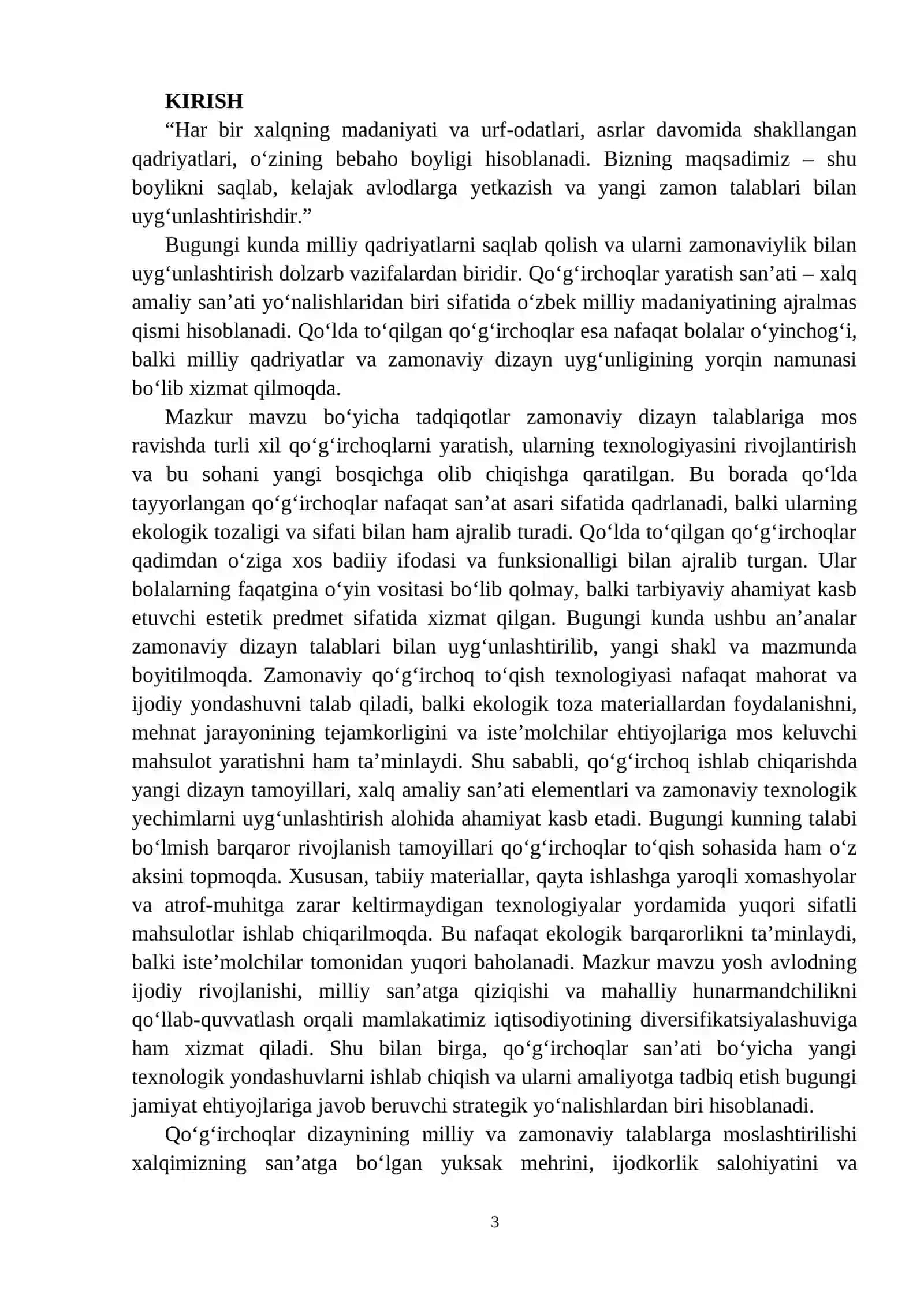 Zamonaviy dizayn talablari asosida turli xil qo‘g‘irchoqlar to‘qish texnologiyasi 3