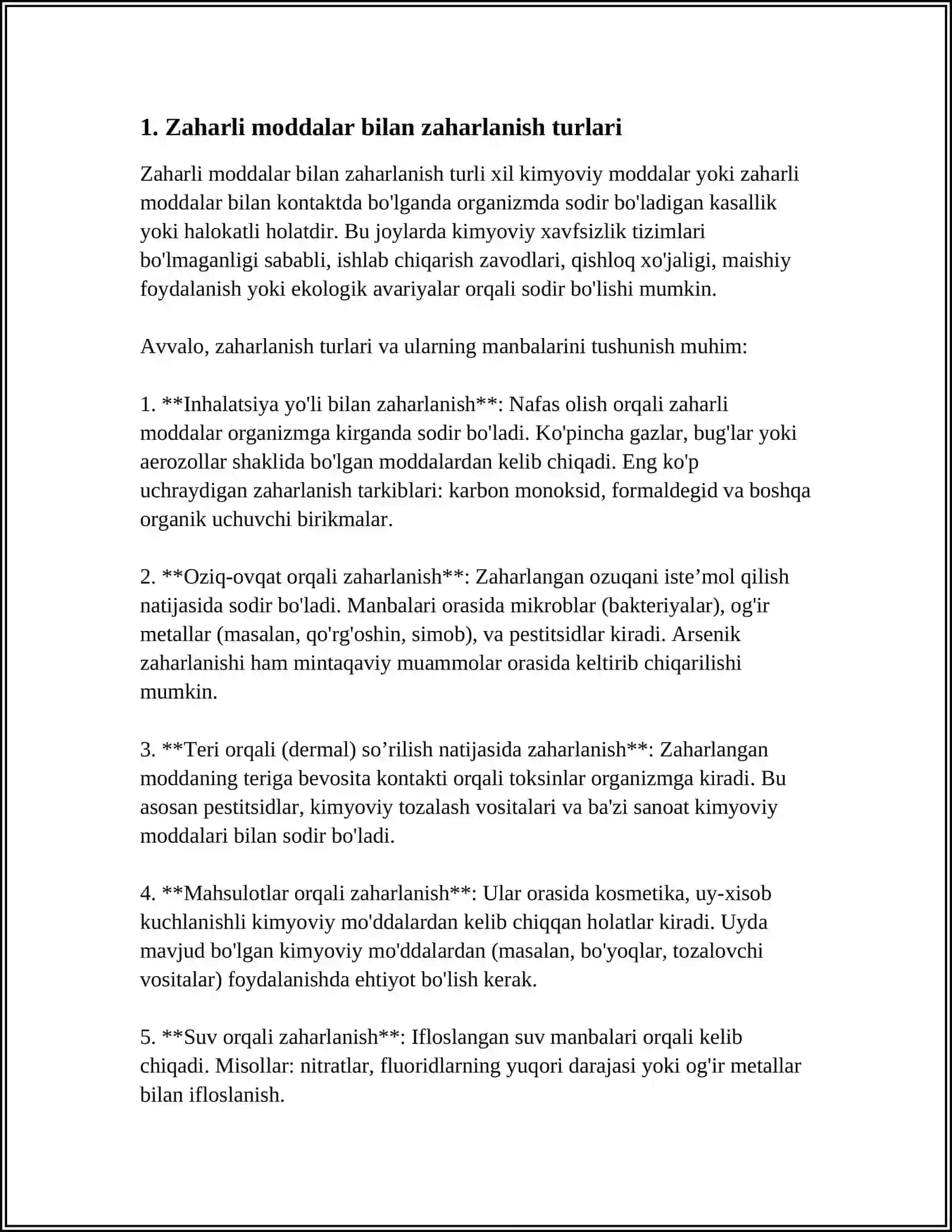 DORI BILAN ZAXARLANISHDA BRINCHI YORDAM BERISH 3