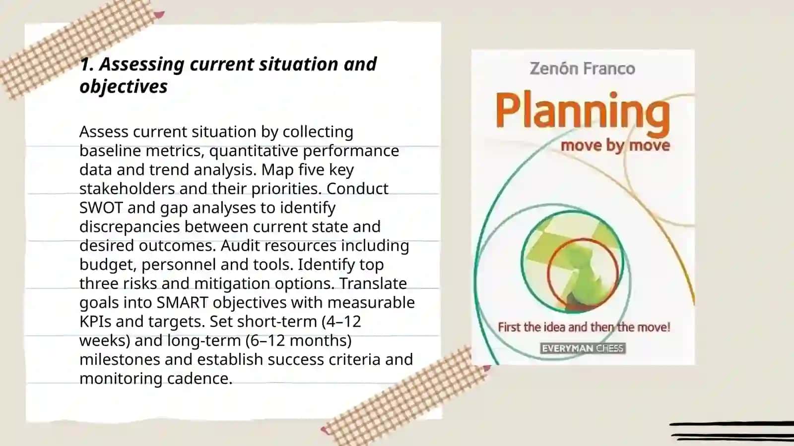 Plan: Assessing current situation and objectives 3