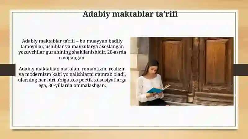 Adabiy maktablar ta'rifi 3