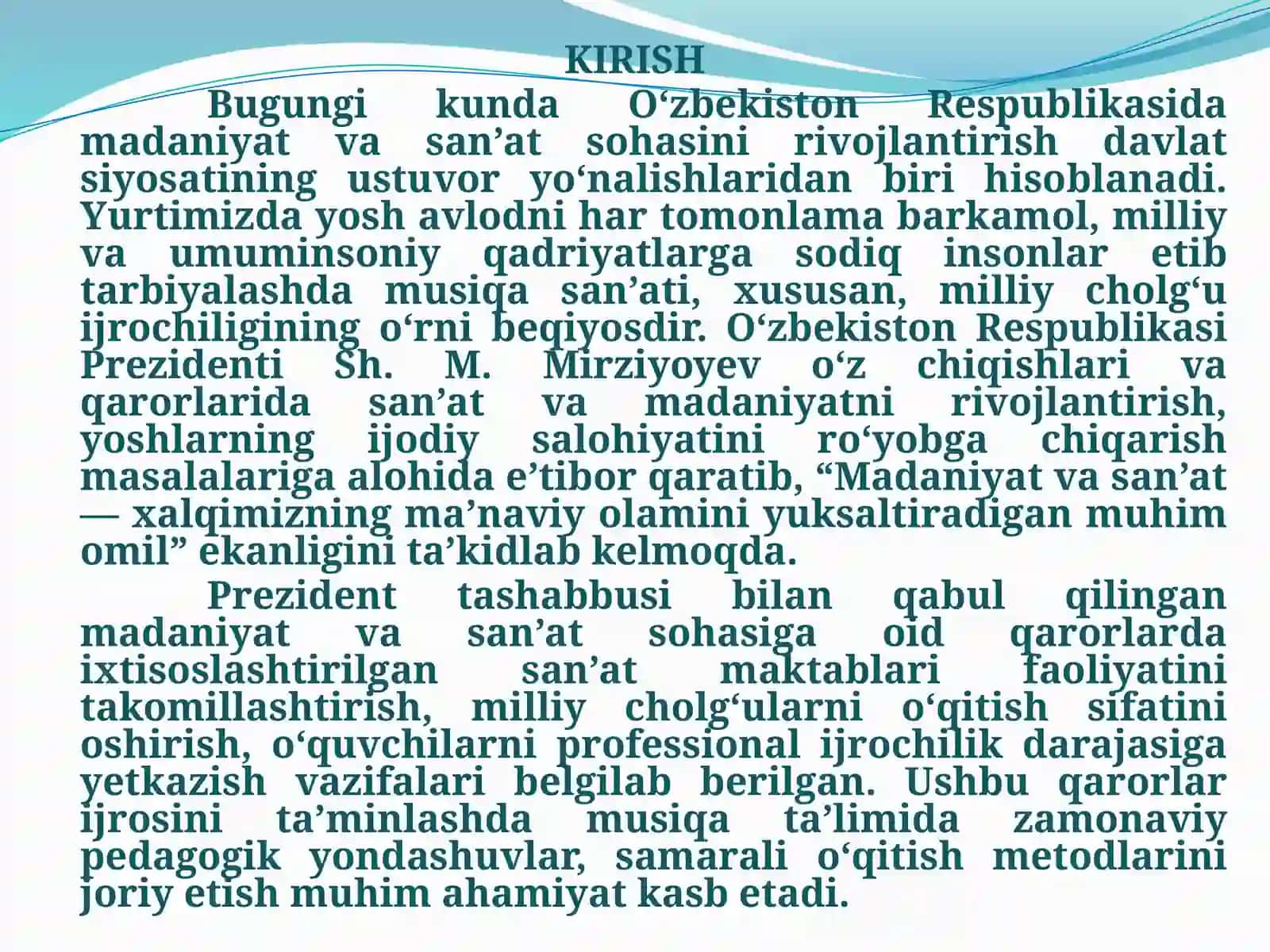 E.DJENKINSONNING "RAQS" ASARI RUBOB PRIMA CHOLG'USIDA O'RGATISH USLUBLARI 3