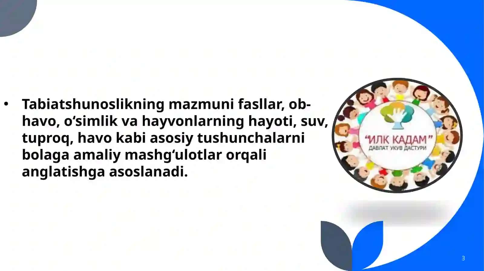 Ilkqadam" dasturi 3