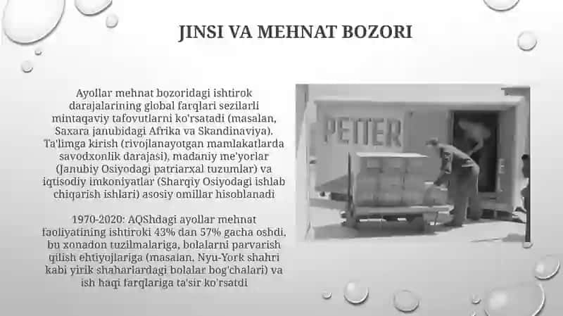 Jinsi va Mehnat Bozori 3
