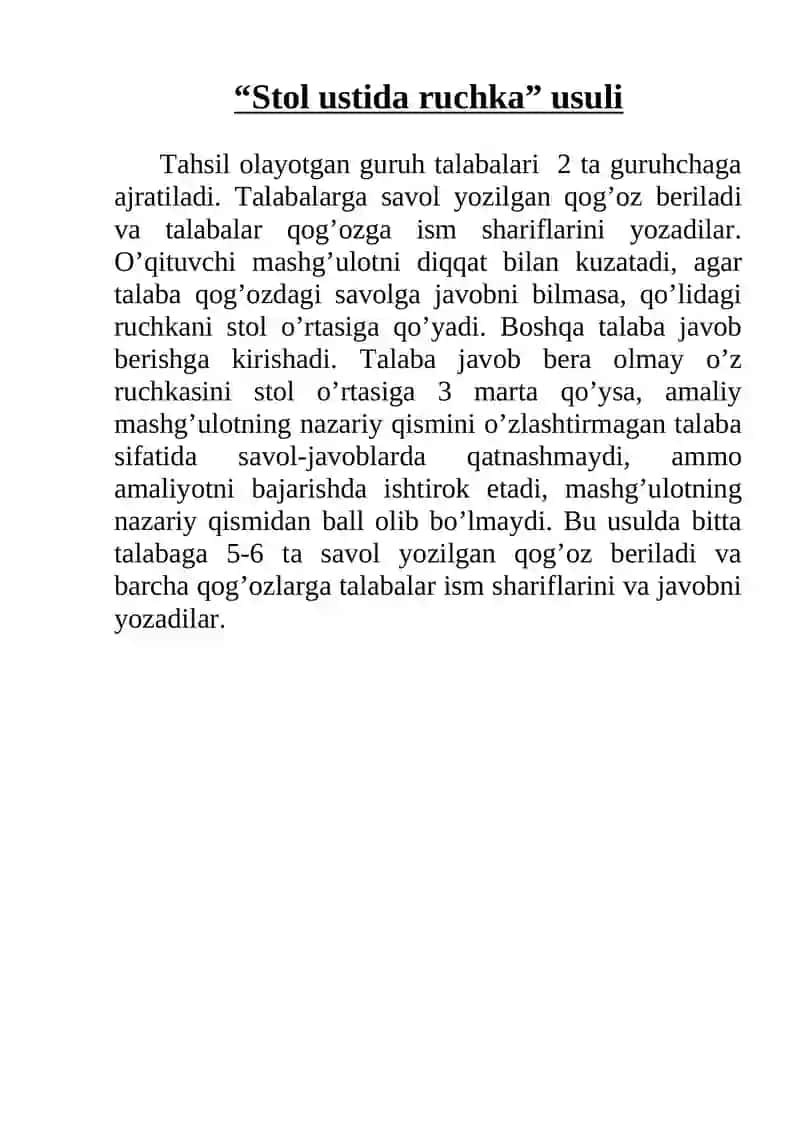 Interfaol usullar 3