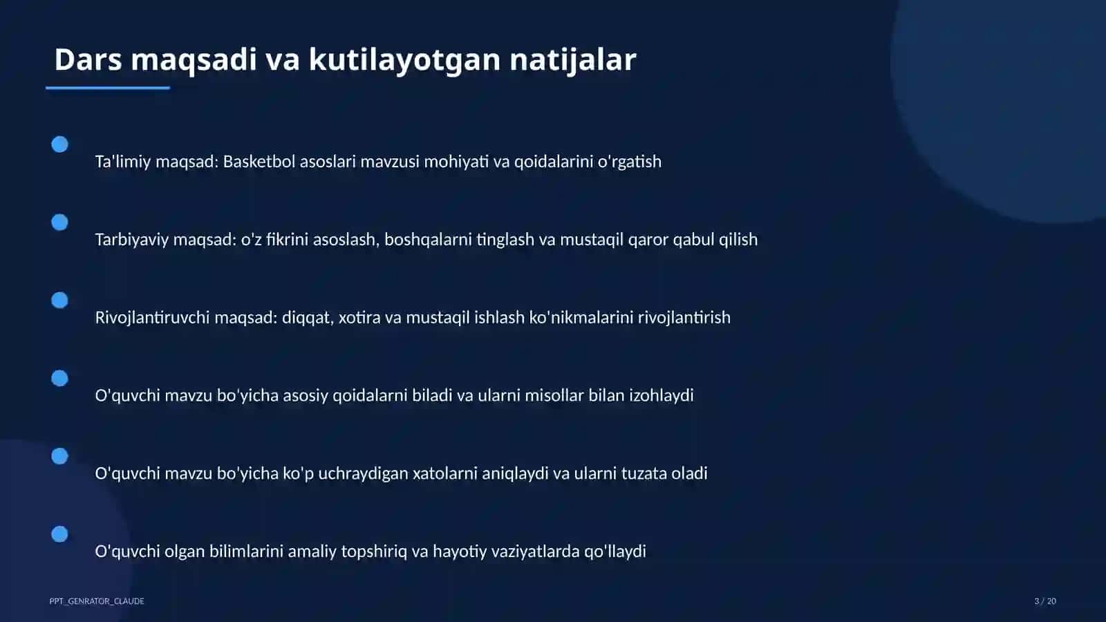 Basketbol asoslari (5-sinf) 3