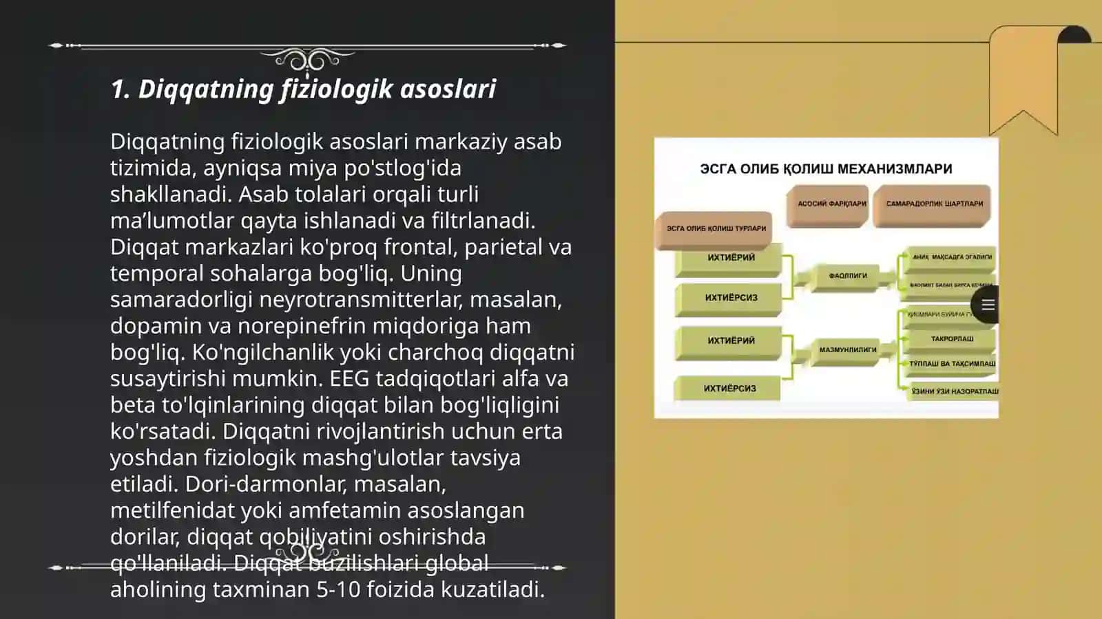 Diqqat va xotira psixofiziologiyasi 3