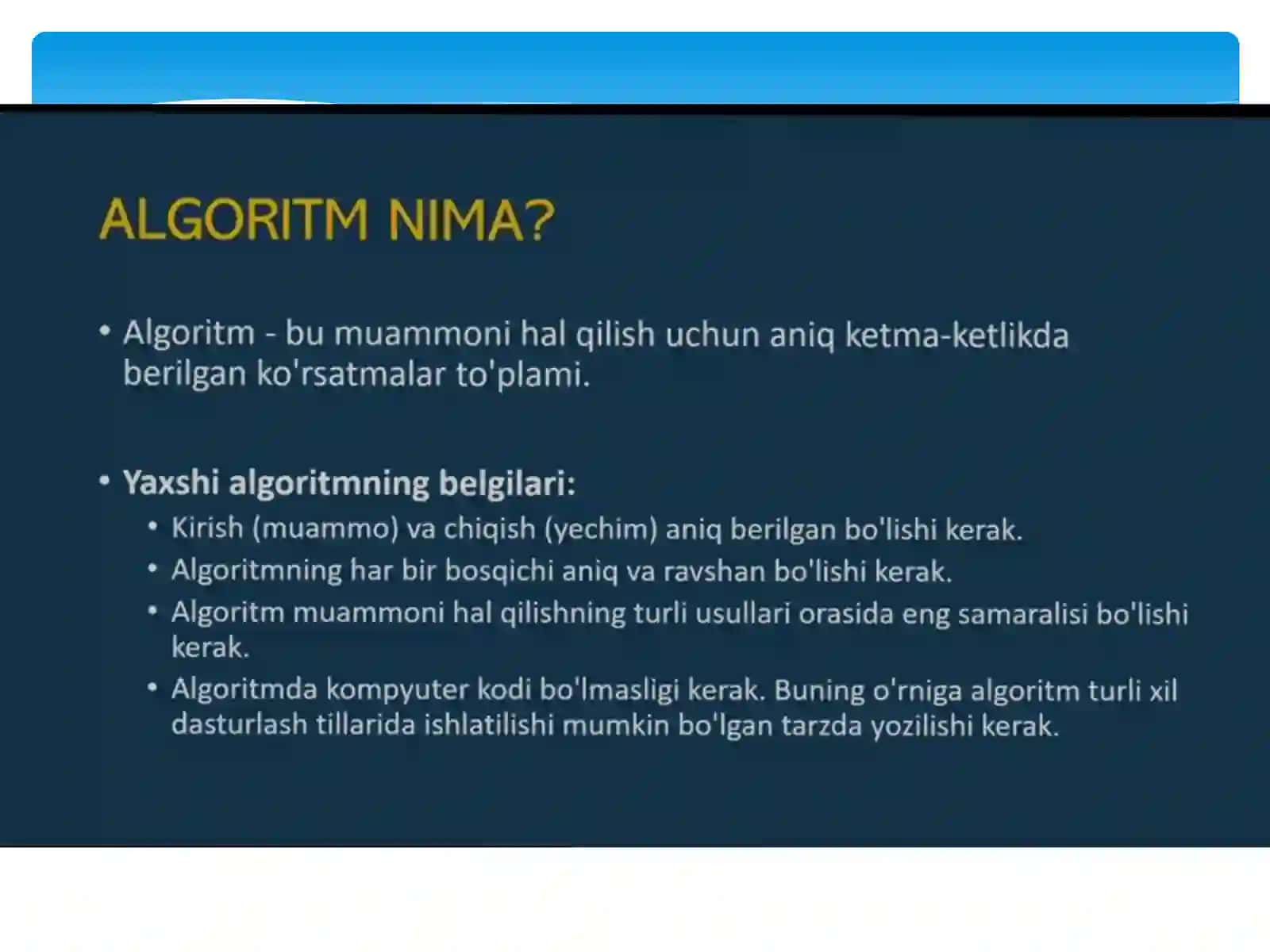 Algoritmlar 3