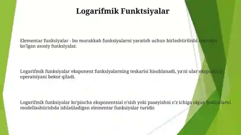 Elementar funksiyalar 3