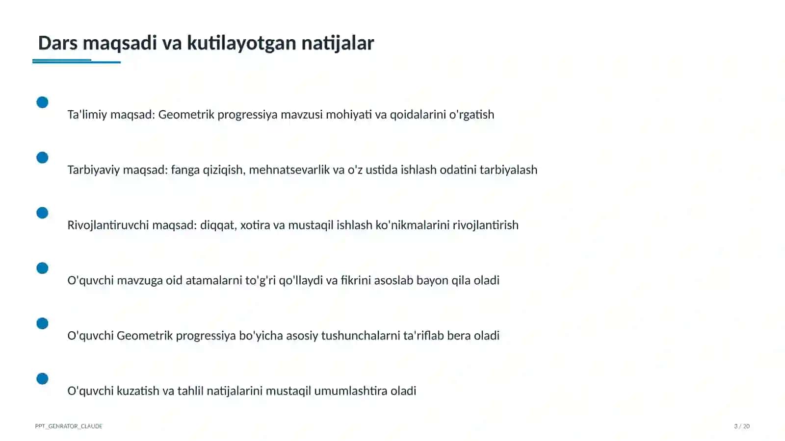 Geometrik progressiya (9-sinf) 3