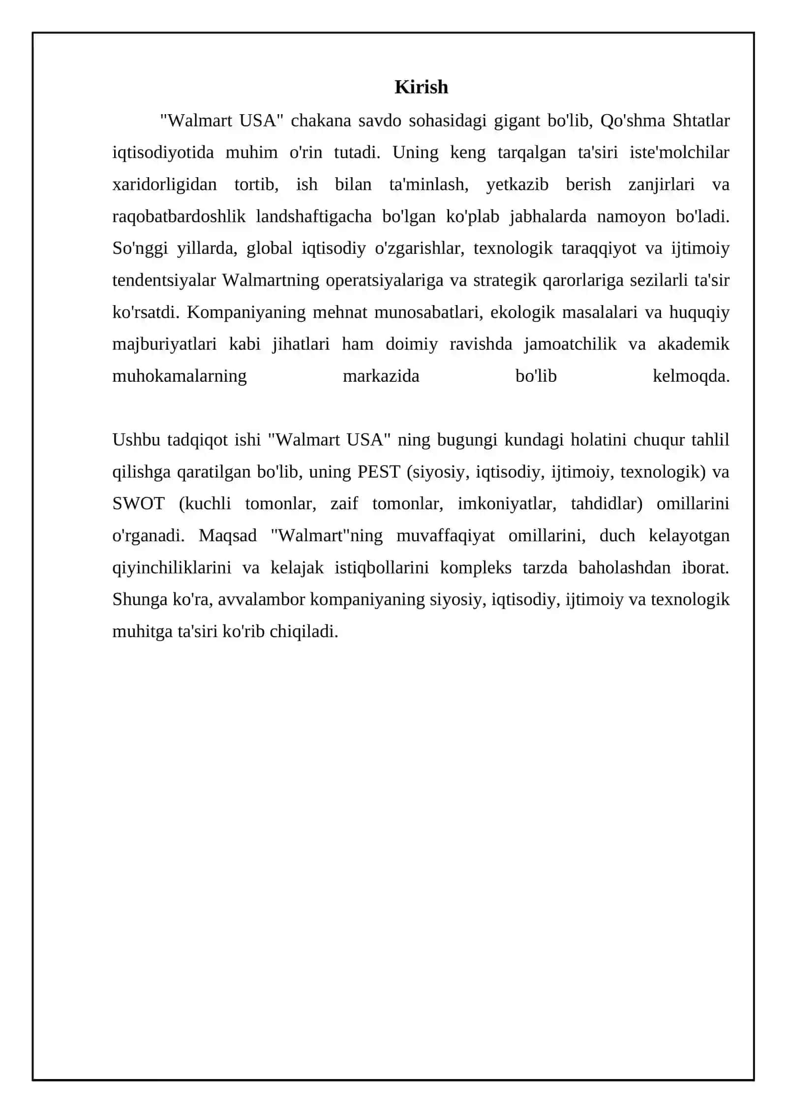 Walmart USA: Strategiya, raqobat va kelajak istiqbollari 3
