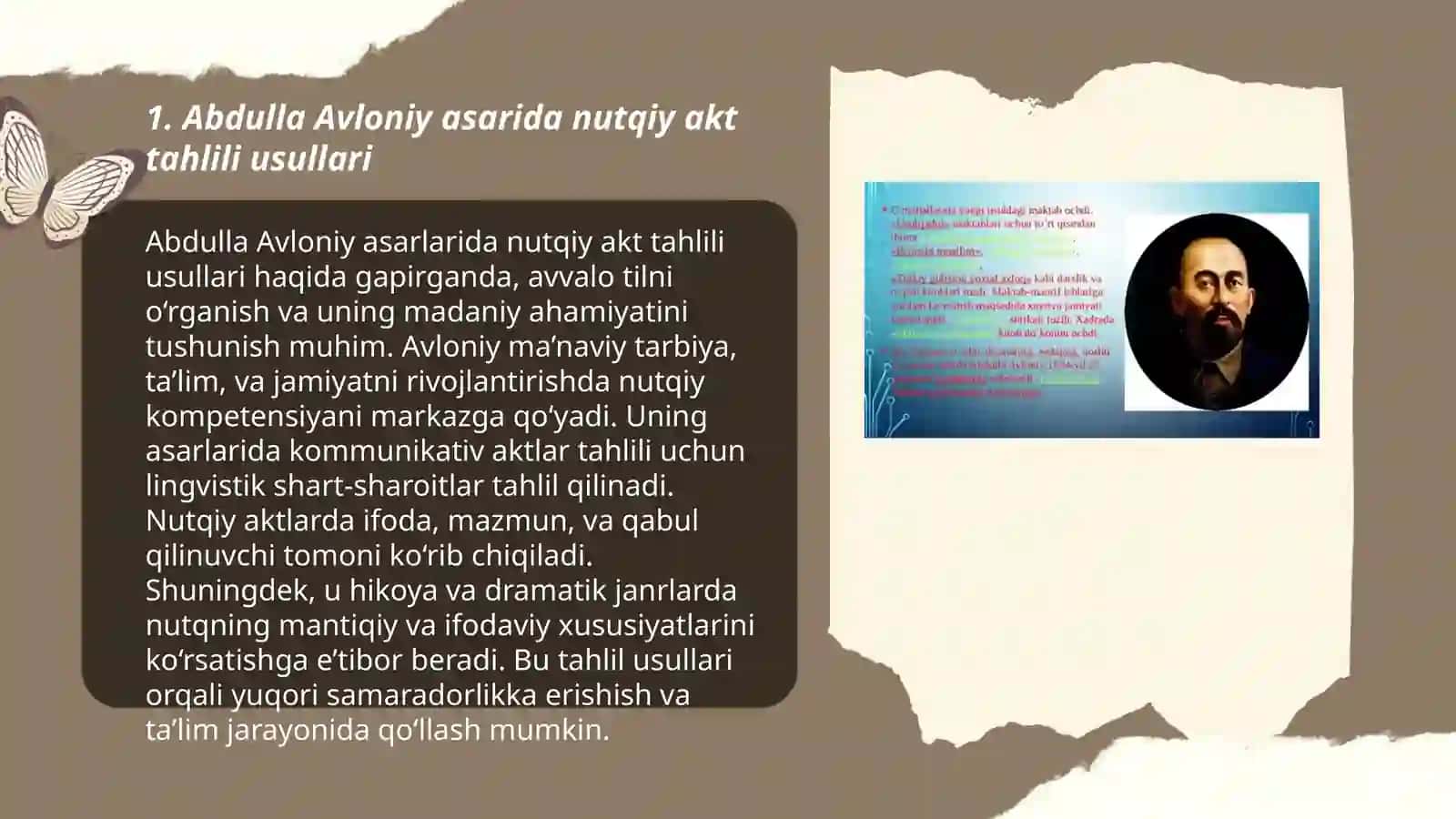 Abdulla Avloniyning "Turkiy guliston yoxud axloq" asar tilida nutqiy akt tahlili 3