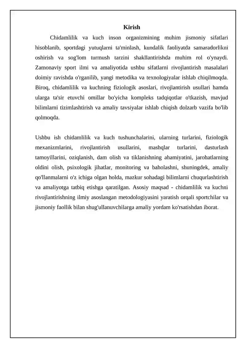 Chidamlilik va Kuch: Ta'riflar, Turlari va Fiziologiyasi 3