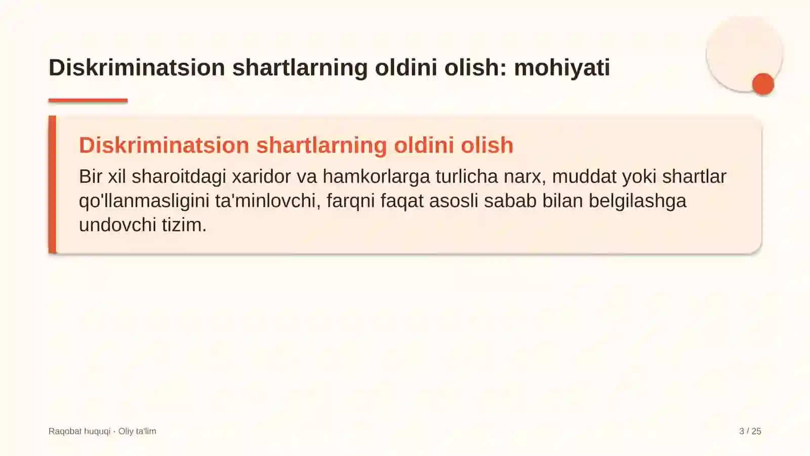 Kimyoviy tozalash korxonalarida diskriminatsion shartlarni qo'llashning oldini olish 3