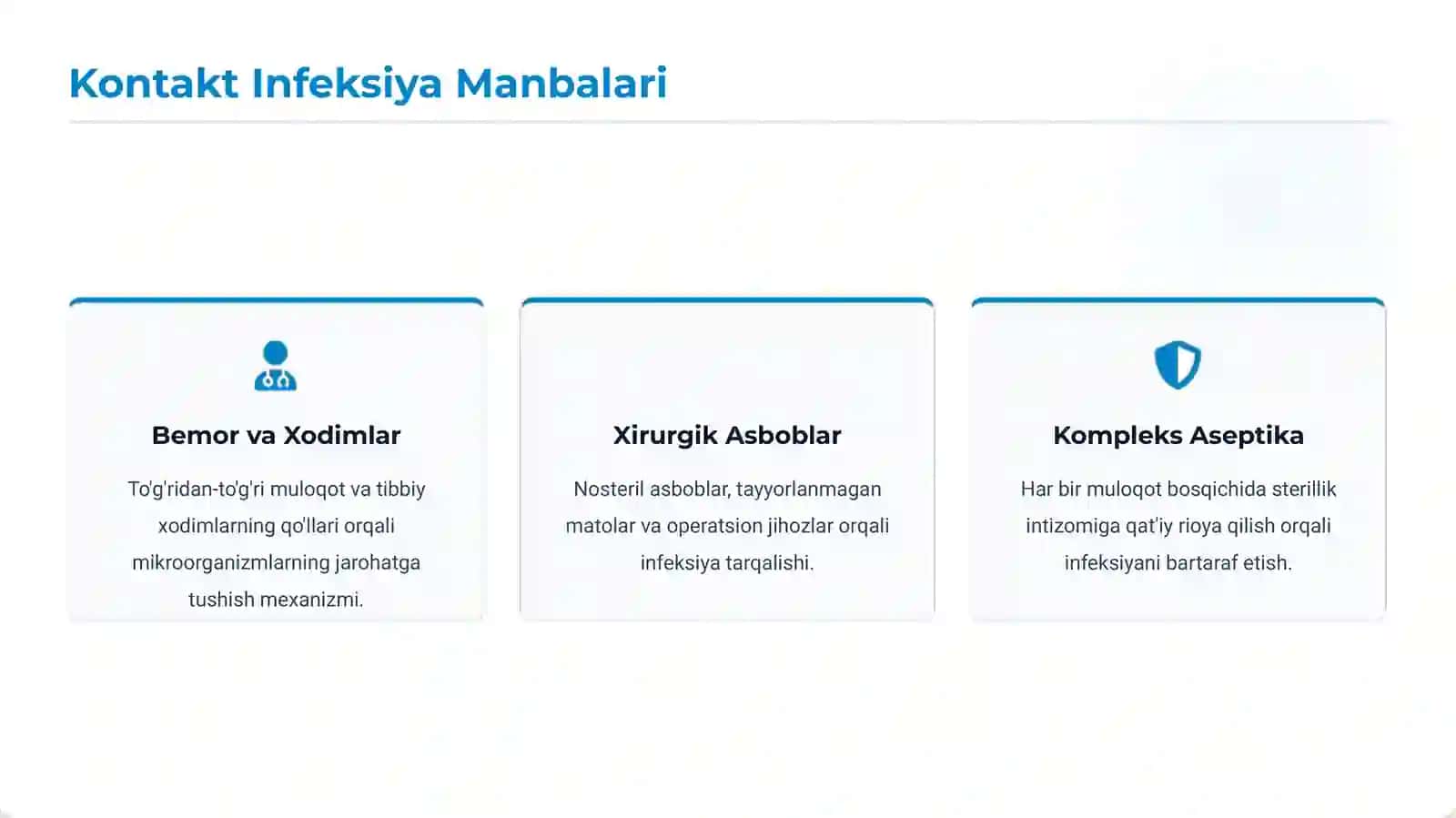 Kontakt va Implantatsion Infeksiya Profilaktikasi 3