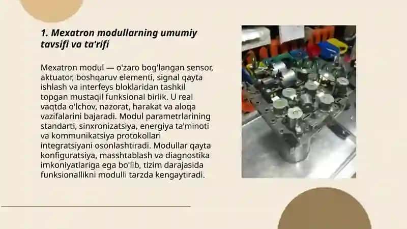 mexatron modullarning umumlashgan strukturasi va tarkibi 3