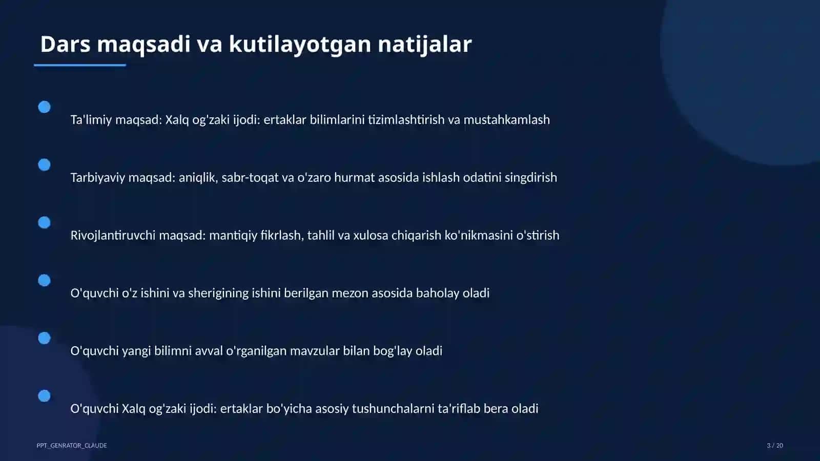 Xalq og'zaki ijodi: ertaklar (5-sinf) 3