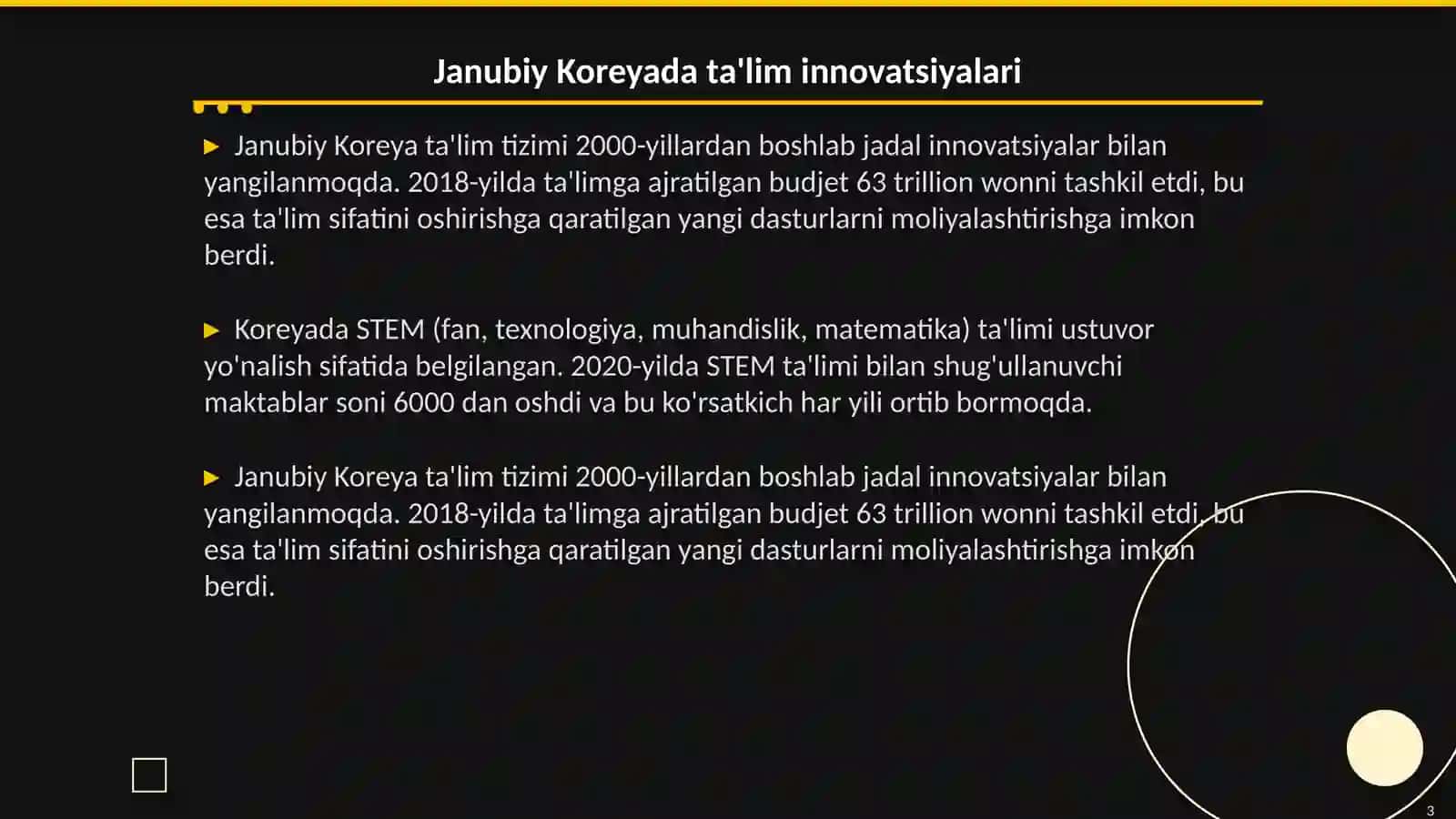 Janubiy Koreya tajribasi 3