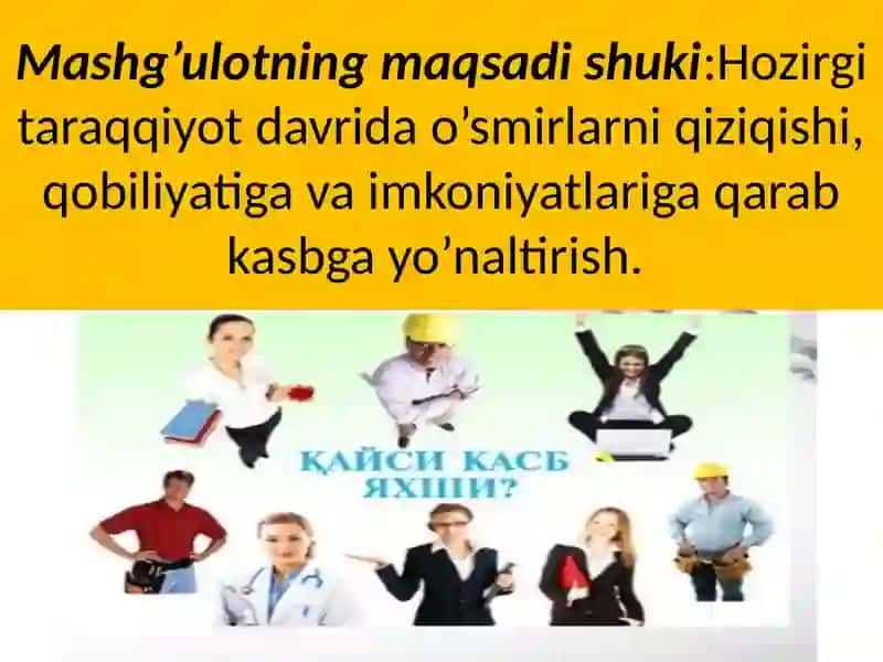O’smirlarni kasbga yaroqliligini psixofiziologik  mezonlari va ularni aniqlash usullari 3