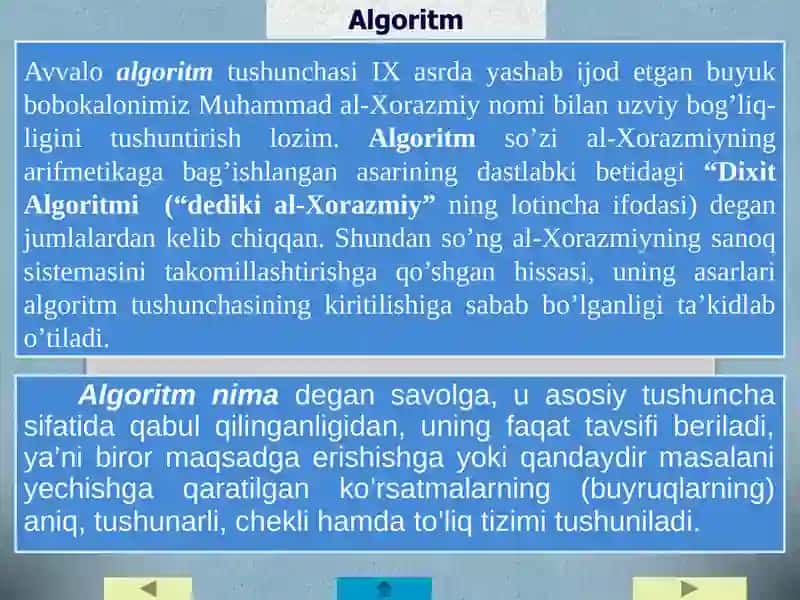 Algoritmlashtirish va dasturlash asoslari 3