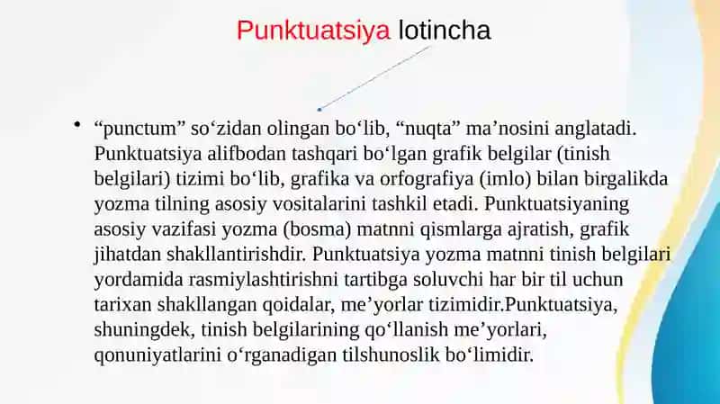 O‘zbek tili punktuatsiyasi: tinish belgilarining qo‘llanilishi 3