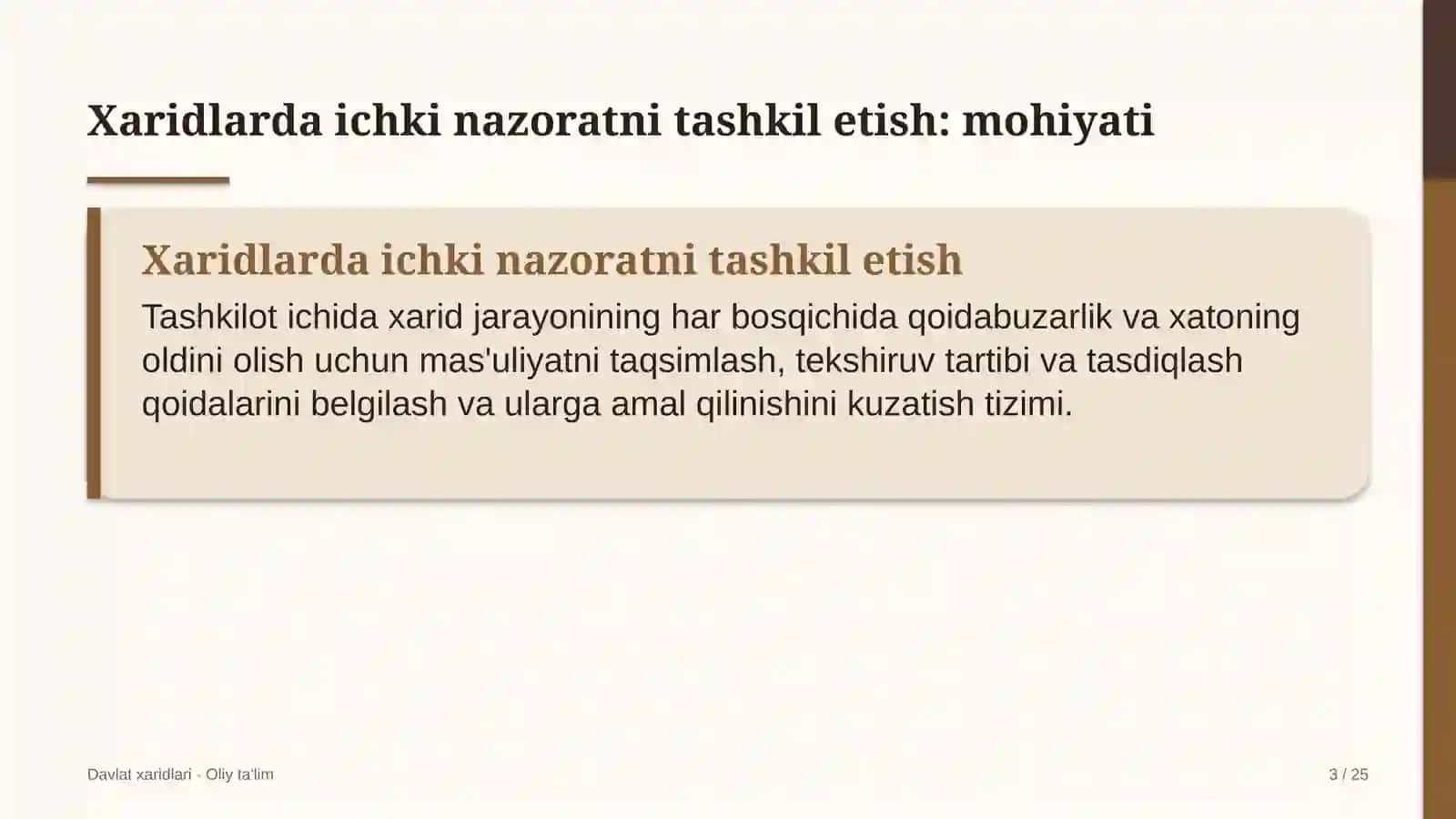 uy joy kommunal xo'jaligida xaridlarda ichki nazoratni tashkil etish 3720 3