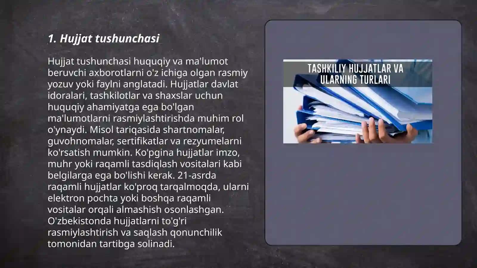 Hujjat turlari va ularning o'ziga xos xususiyatlari 3