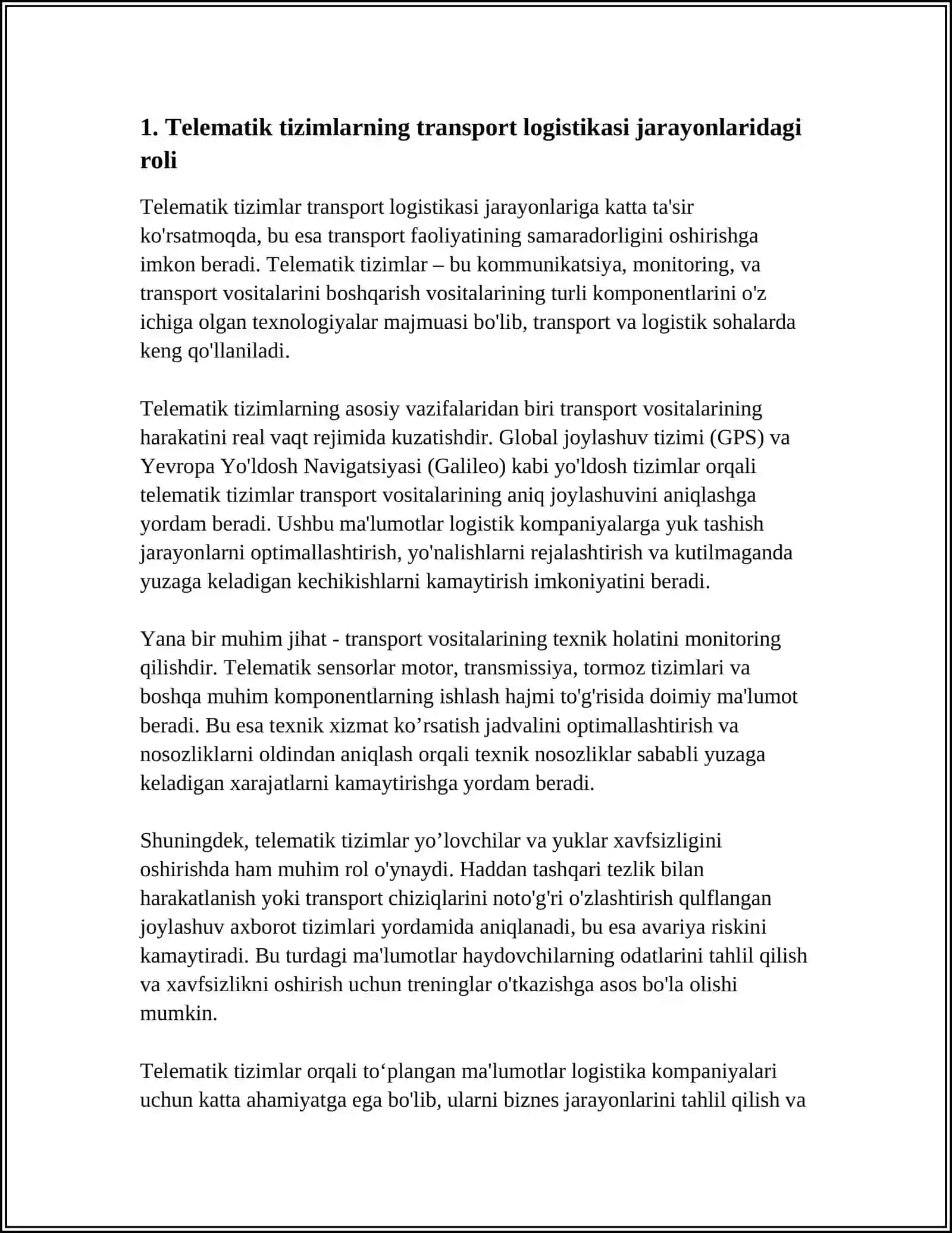 TRANSPORT LOGISTIKASIDA TELIMATIK TIZIMLARI 3