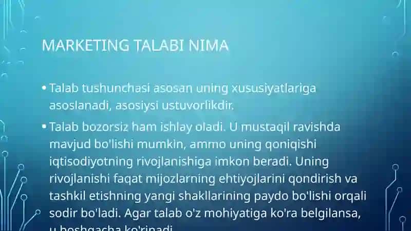 Marketingda talab 3