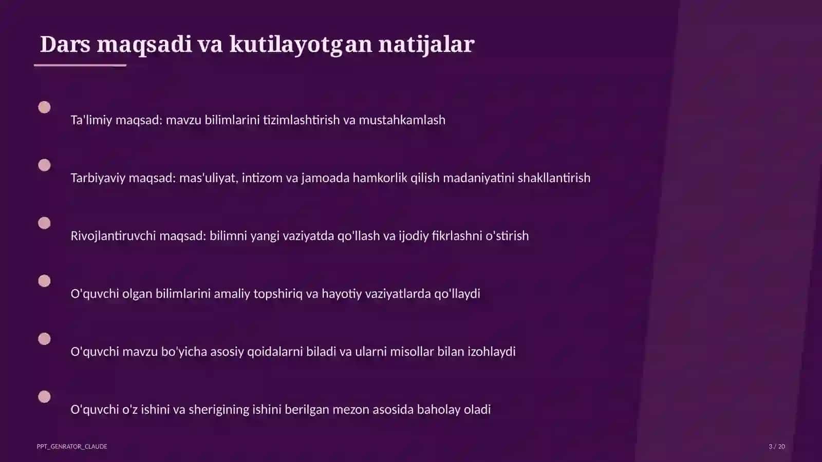 Zamonaviy dars ishlanmasini tuzish 3