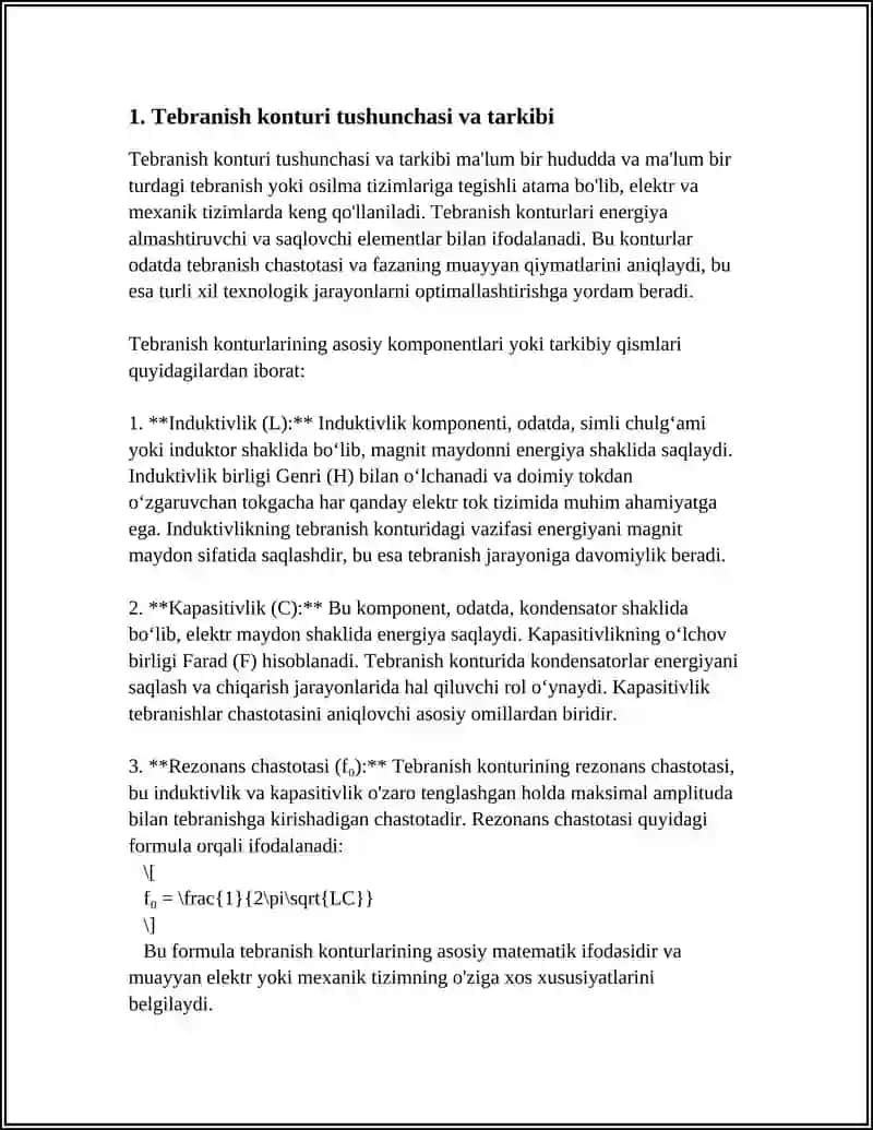 TEBRANISH KONTURIDAGI FIZIK JARAYONLAR. TOMSON FORMULASI 3