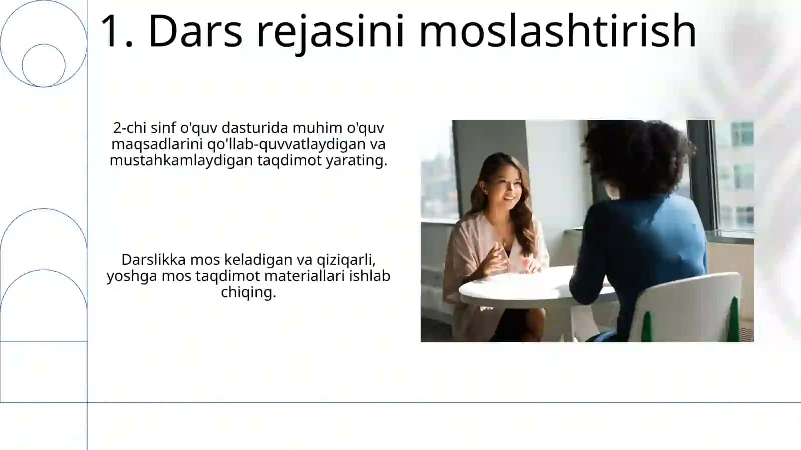 Yillik ish rejasi asosida 2-sinf uchun taqdimot tayyorlash 3