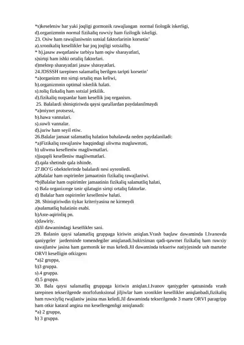 №22 Balalar ham ospirimler salamatliq halatn MSEBO BOG boliminin is onimdarligin bahalawshi korsetkishler 3