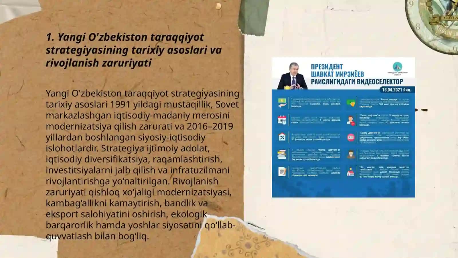 Yangi O'zbeiston taraqqiyot strategiyasi va uning asosiy mazmun-mohiyati 3