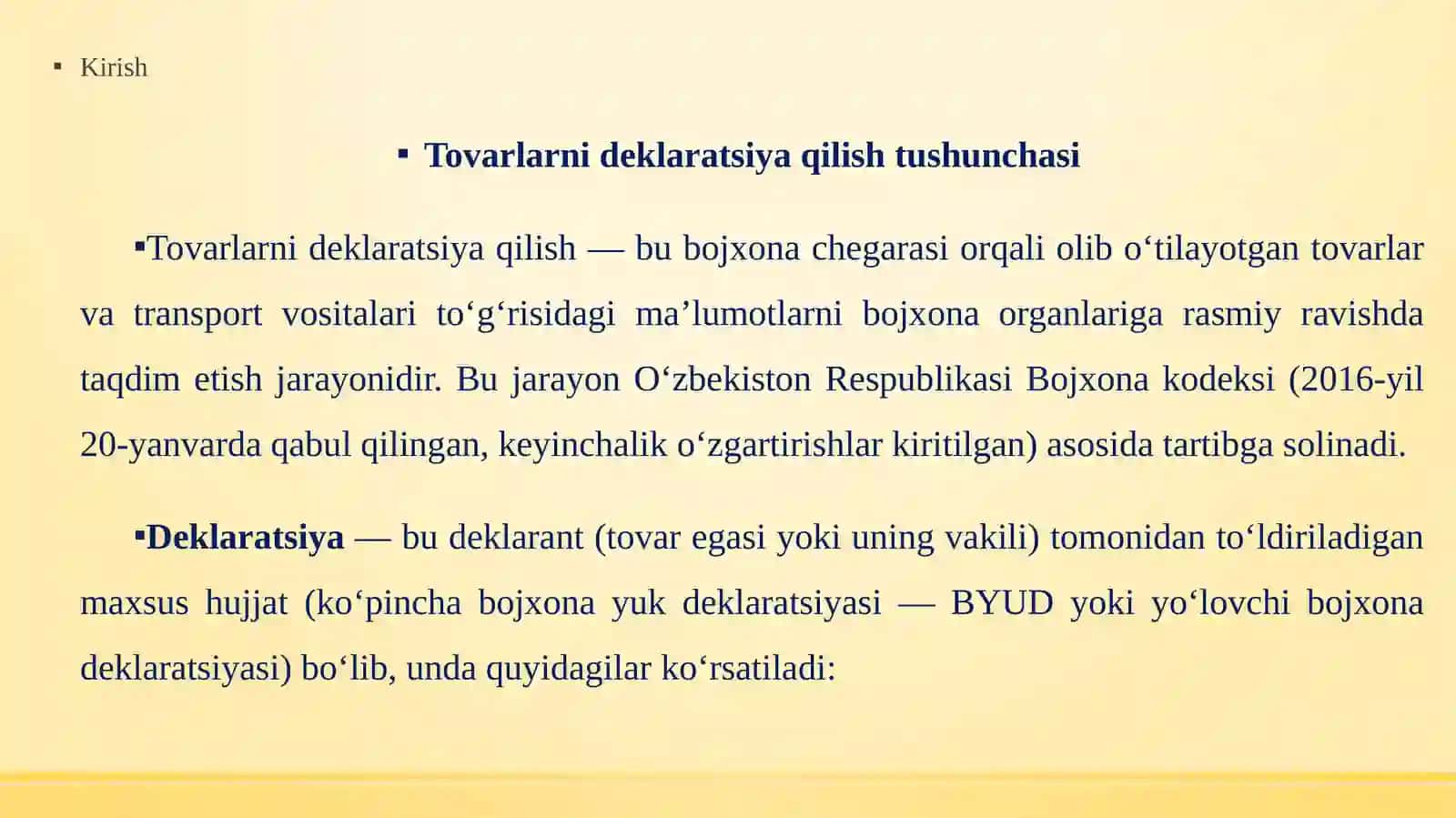 TOVARLARNI DEKLARATSIYA QILISH TARTIBI VA AHAMIYATI 3