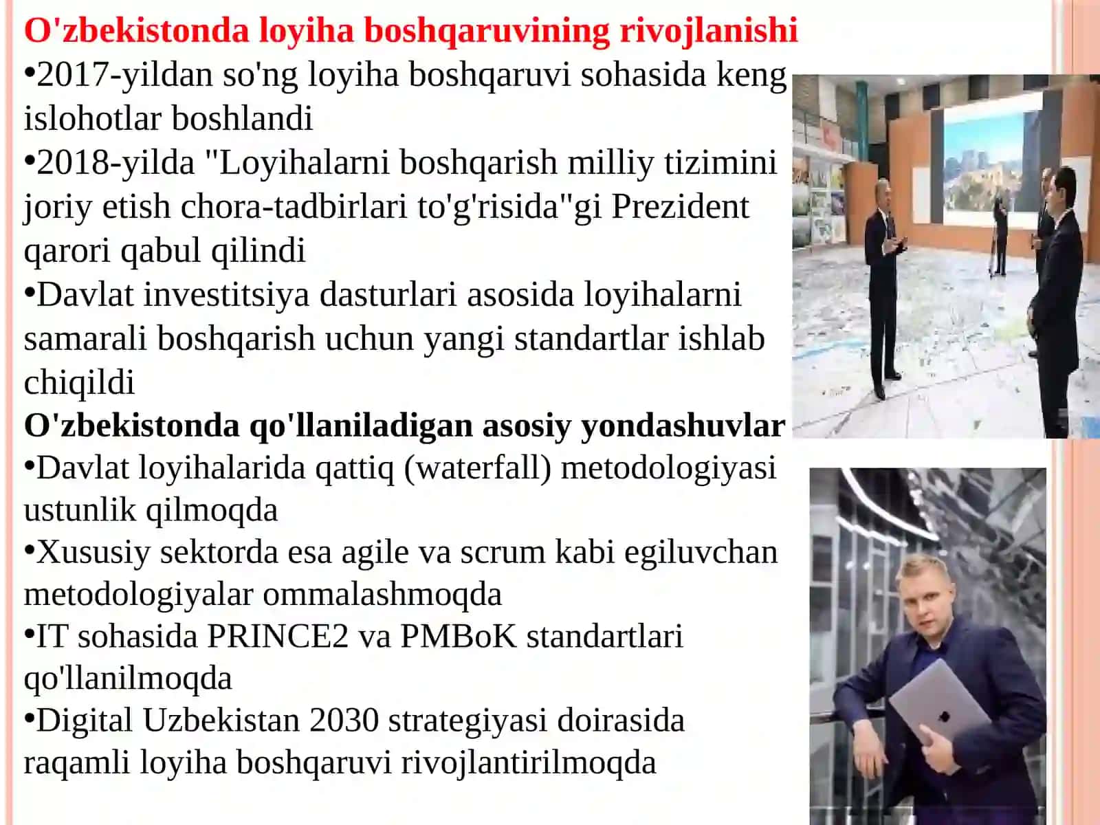 Loyiha boshqaruvining zamonaviy uslublari 3