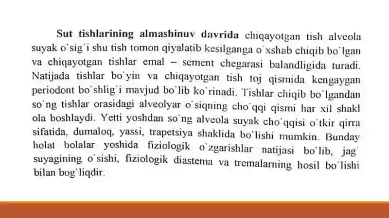 Normadagi suyak alveolasining rentgen tavsifi 3