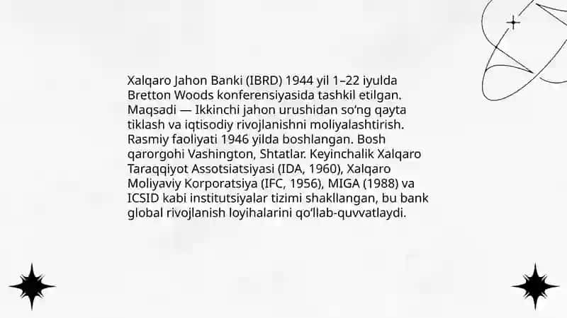 Xalqaro Jahon Banki 3