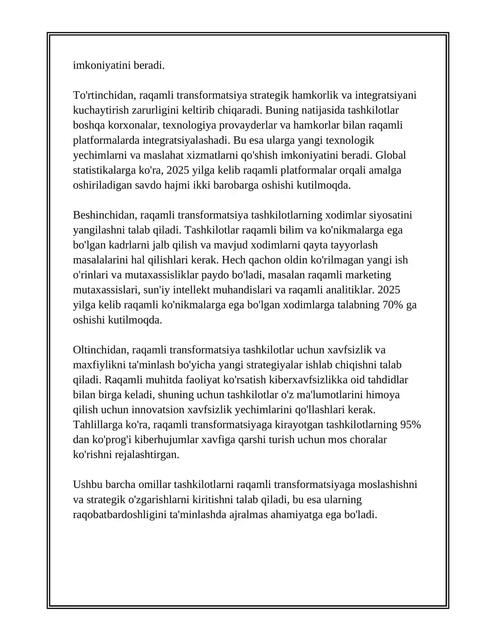 RAQAMLI TRANSFORMATSIYA SHAROITIDA TASHKILIY MAQSAD VA PERSONAL SIYOSATINING EVOLYUTSIYASI 3