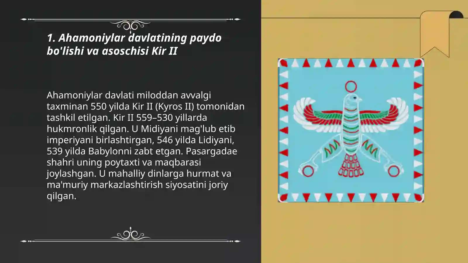 Ahamoniylar davlati 3