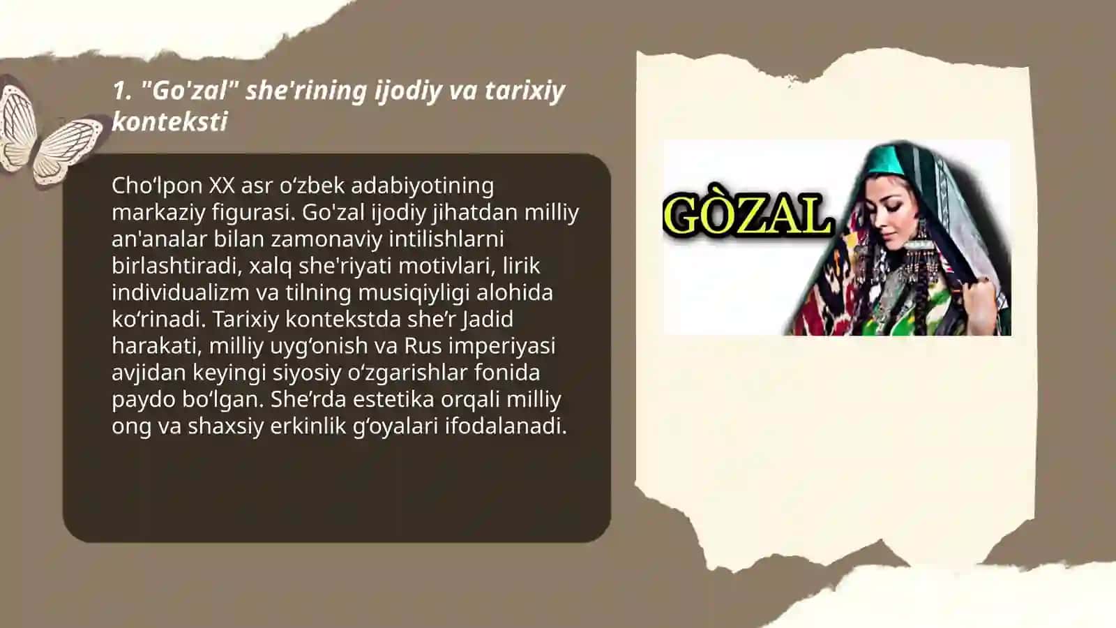 "Go'zal" she'rining tahlili 3