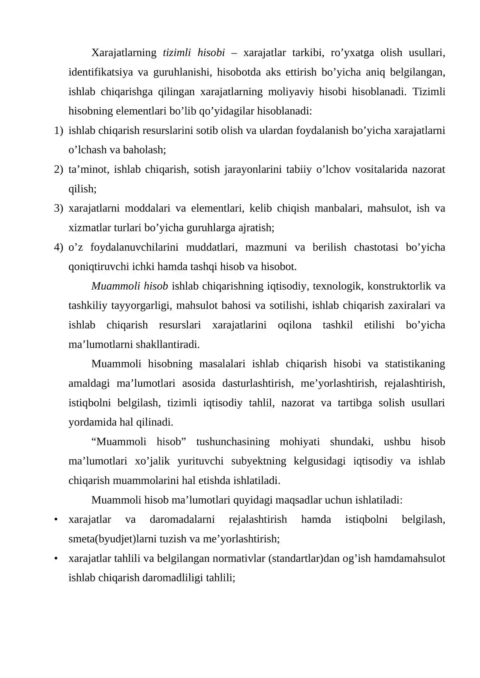 Boshqaruv hisobini tashkil etish tizimlari 3