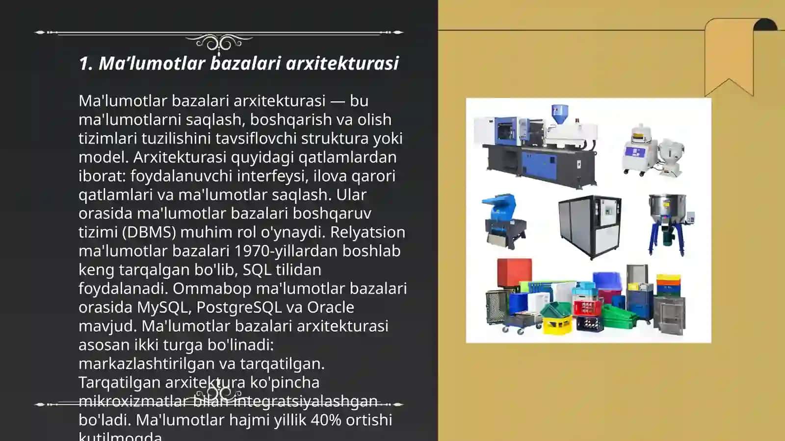 Maʼlumotlar bazalari va ularni qayta ishlab chiqish modellari 3