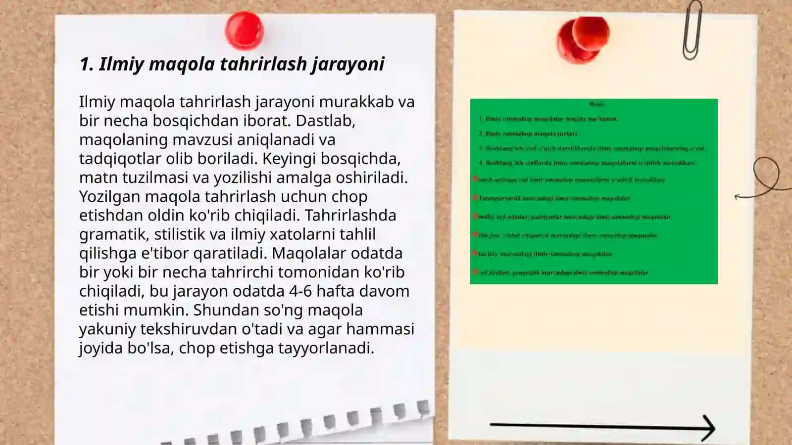 Ilmiy maqolani chop jarayoni etish bilan tanishuv Tojiboyeva Nafisa 3