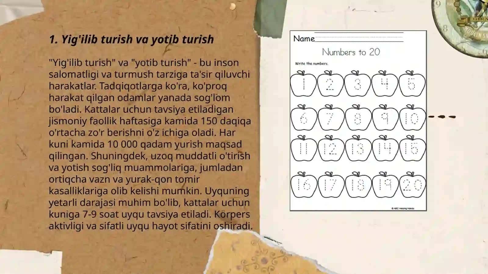 Maktabgacha yoshdagi bolalar uchun asosiy harakatlar 3