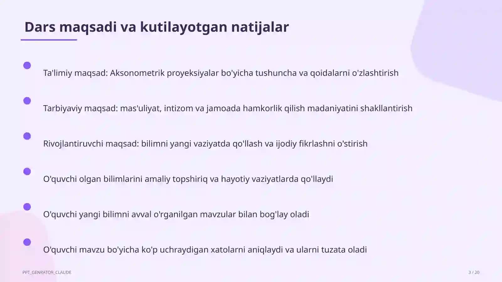 Aksonometrik proyeksiyalar (8-sinf) 3